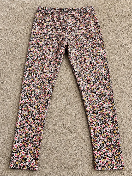 Old Navy Pants - Old Navy Floral Leggings Women’s Large Black Pink Stretch